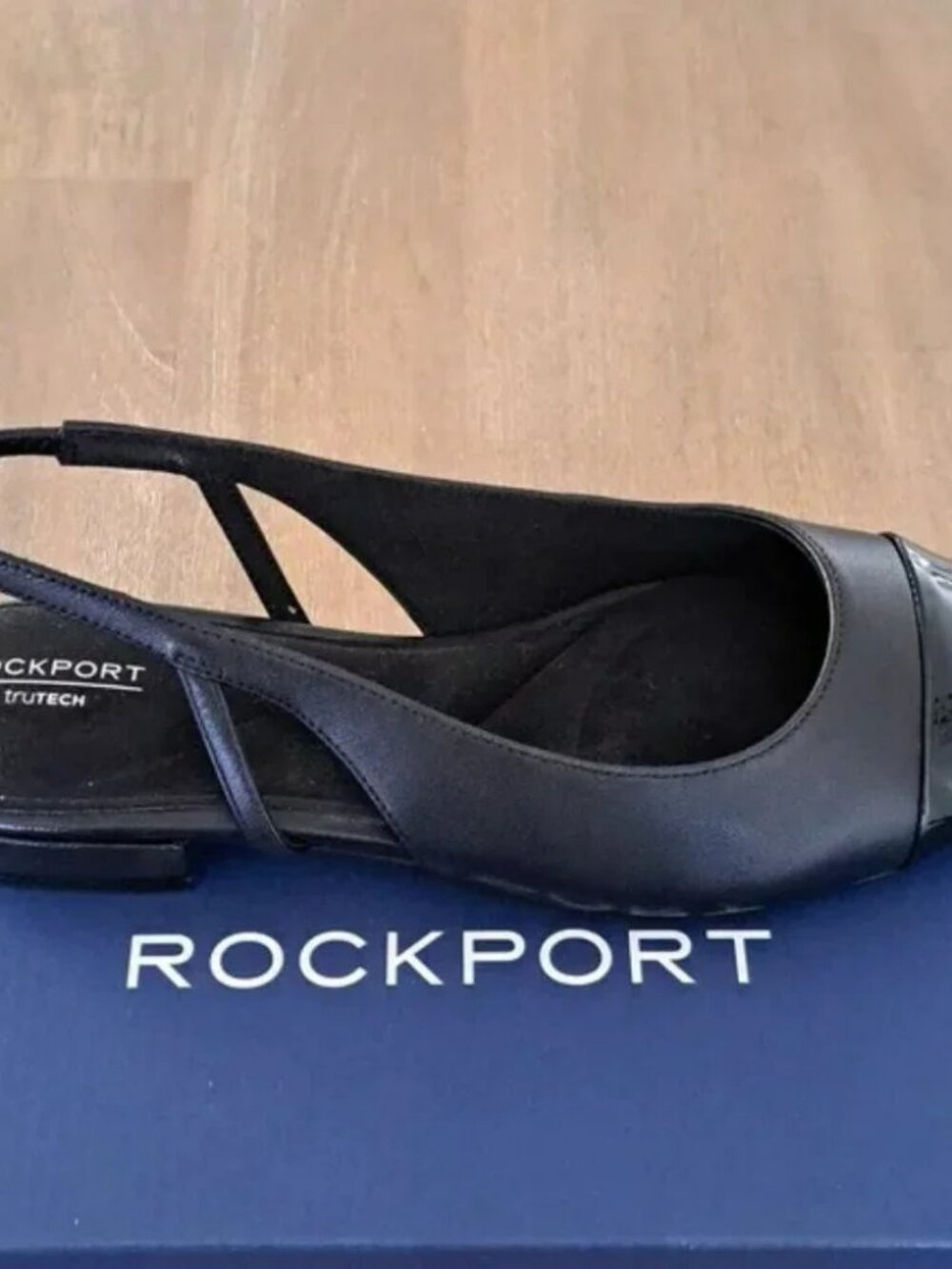 Rockport Sagey Slingback Ballet Flats - Color: Black - Size: 8 Wide